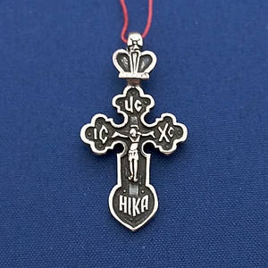 Срібний хрестик православний - натільний хрест зі срібла 925 проби (1,8 г)