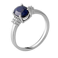 Серебряное кольцо с натуральным сапфиром 1.418ct (2051909) 18 размер