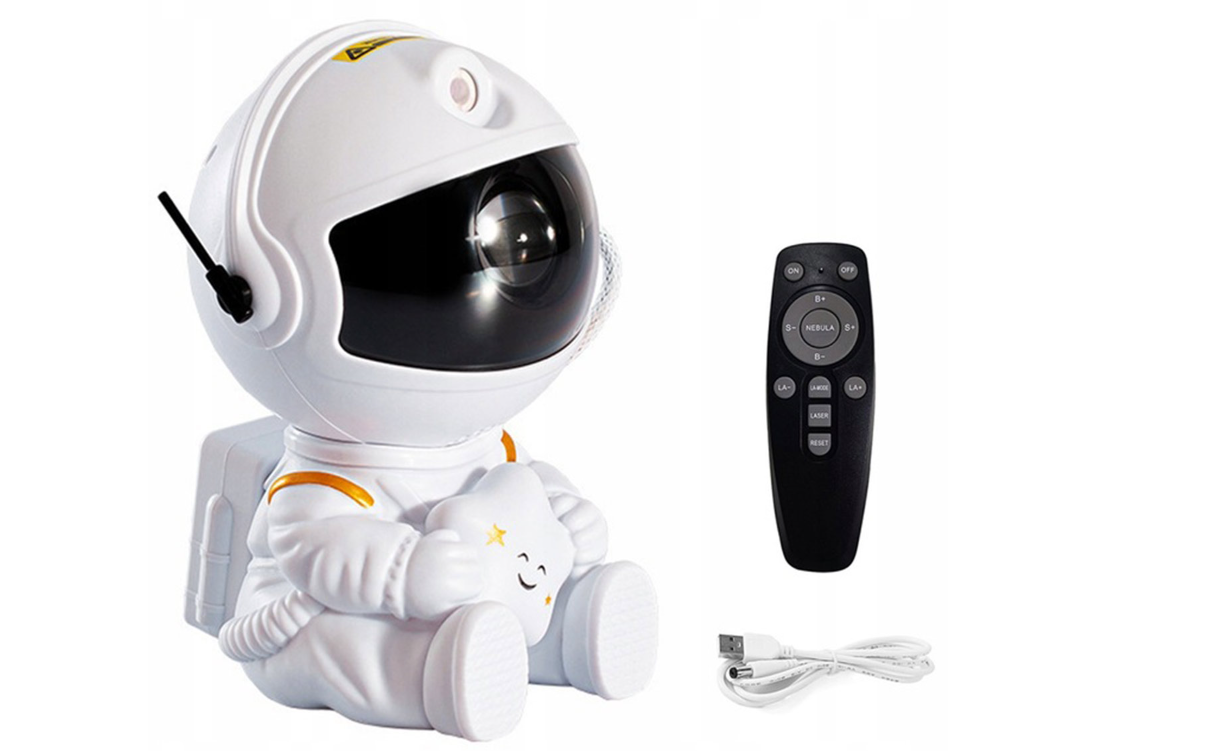 Білий світлодіодний нічник проектор зоряного неба Aptel APT_AK235B Astronaut
