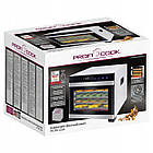 Сушка для овочів та фруктів ProfiCook PC-DR 1218 - 650Вт, 6 грат, термостат, таймер, нержавіюча сталь, фото 7