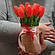 Букет тюльпанів із мила ручної роботи  в кашпо, фото 2