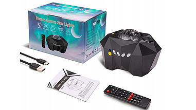 Зоряний проектор чорний Aurora Aurora Star Projector пульт дистанційного керування, фото 3