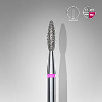 Фреза алмазна полум’я червона діаметр 2,1 мм / робоча частина 8 мм