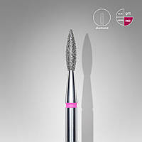 Фреза алмазна полум’я гостре червона діаметр 2,1 мм / STALEKS PRO