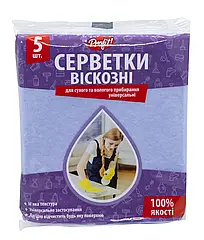 Салфетка віскозна 5 шт/уп (PROFIT) 30*38 см