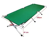 Розкладушка армійська, туристичне ліжко (190см - 6кг) - до 120кг. НАТО, фото 2