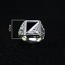 Хіт продажів! Чоловіча срібна печатка. Перстень зі срібла 925. 22.5 розмір, фото 5