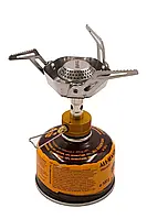 Горелка газовая складная с ветрозащитой Tramp TRG-041 Компактная туристическая горелка с баллоном в комплекте