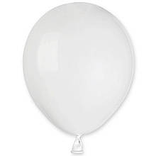 Латексна кулька пастель білий 3" / 01 / 7см White Gemar