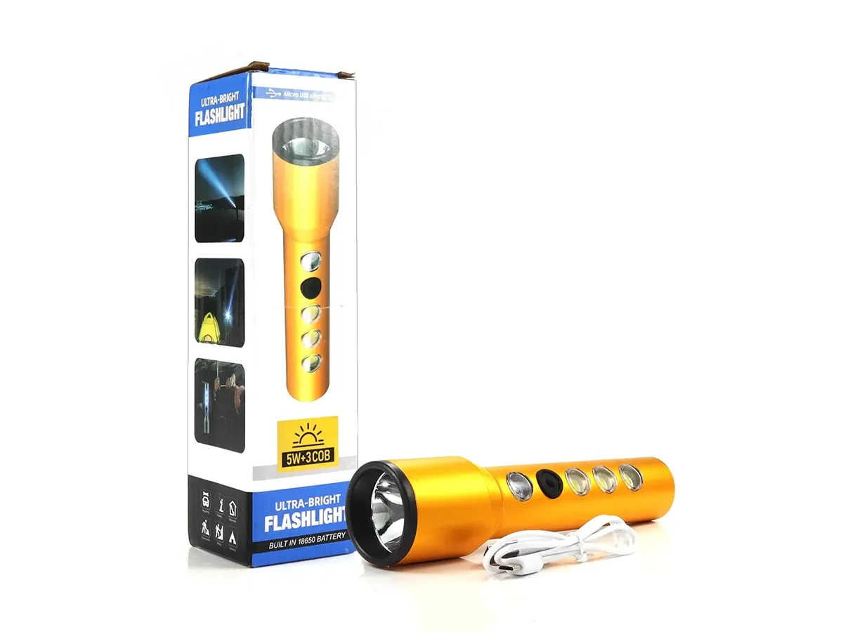 Ліхтар ручний 5W+3COB 2102 120шт 7511, фото 1