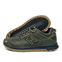 Мужские кожаные кроссовки NB Clasic Green