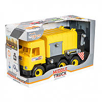 Игрушечный мусоровоз "Middle truck" 39492 с контейнером, Мусоровоз игрушка