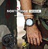Чоловічий армійський водостійкий тактичний годинник з компасом North Edge Apache, електронний протиударний годинник, фото 6