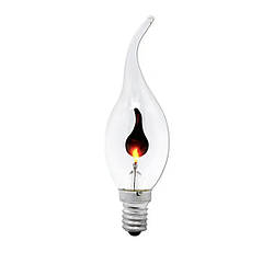 Лампа накалювання мерехтлива свічка на вітрі 10Вт Е14 С35В "Полум'я" для декоративного освітлення