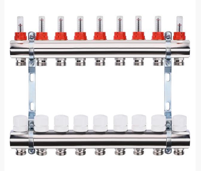 Блок колекторний з витратомірами Zegor QS-1891 (1"х3/4 9 виходів, євроконус)