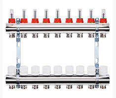 Блок колекторний з витратомірами Zegor QS-1891 (1"х3/4 9 виходів, євроконус)