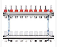Блок коллекторный с расходомерами Zegor QS-18101 (1"х3/4 10 выходов)