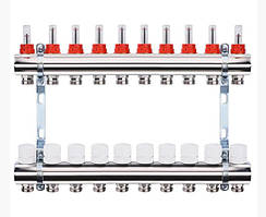 Блок колекторний з витратомірами Zegor QS-18101 (1"х3/4 10 виходів)