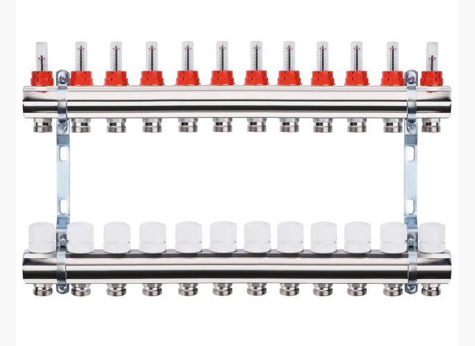 Блок колекторний з витратомірами Zegor QS-18121 (1"х3/4 12 виходів), фото 1