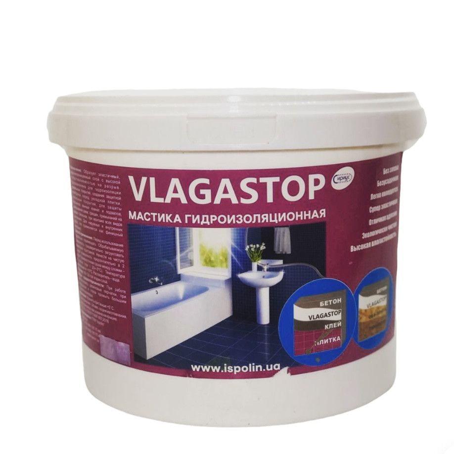 Гідроізоляційна мастика Vlagastop, ТМ Сіріус, 1 л