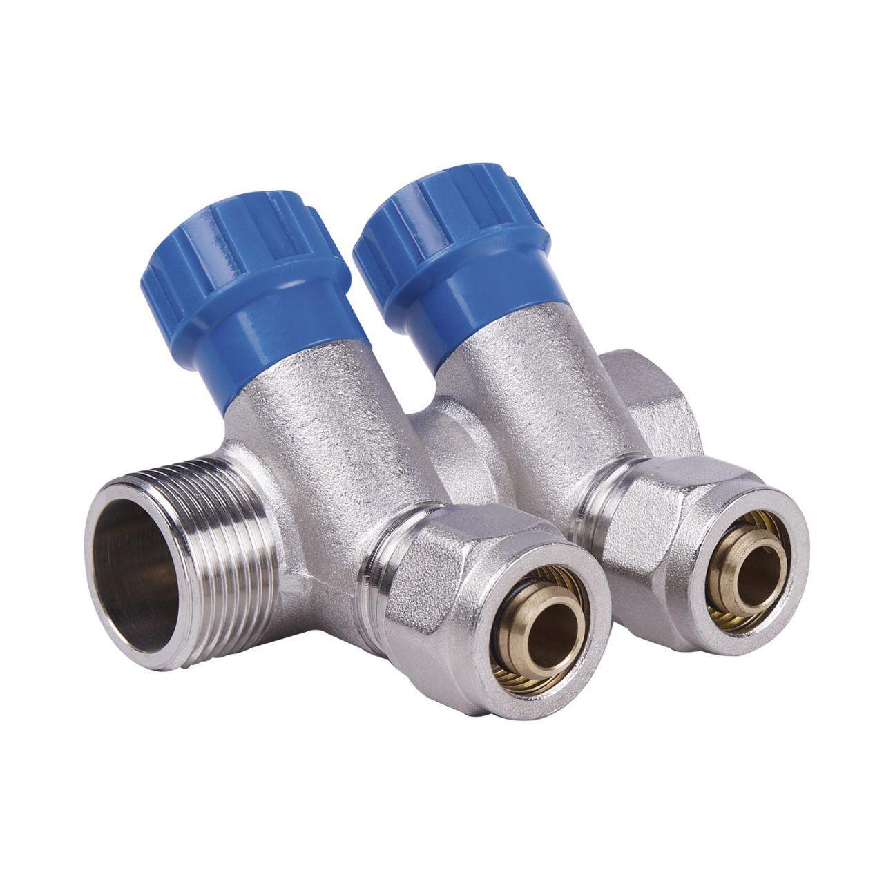 Колектор вентильний Zegor QS-1622 (3/4" підключення "Євроконус" 2 виходи), фото 1