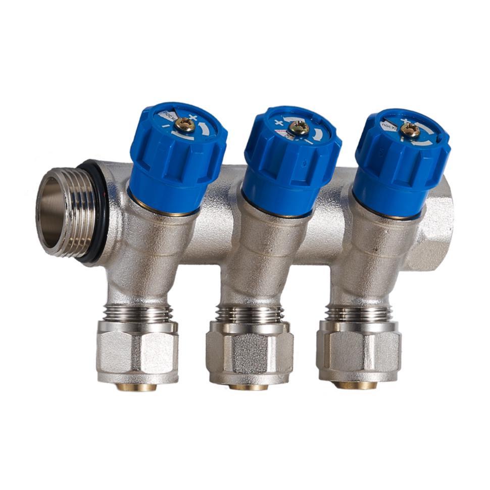 Колектор вентильний Zegor QS-1632 (3/4" підключення "Євроконус" 3 виходи), фото 1