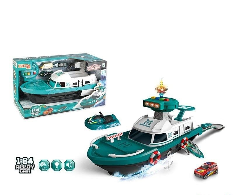 Іграшка для хлопчика Корабель катер 660 А-249 зі звуком і світлом у коробці