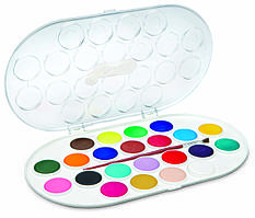Акварельні фарби Jovi, 22 кольору в комплекті з пензликом (830/22)