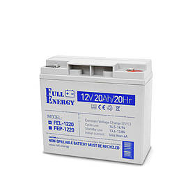 Акумулятор гелевий 12 В 20 А·год для ДБЖ Full Energy FEL-1220