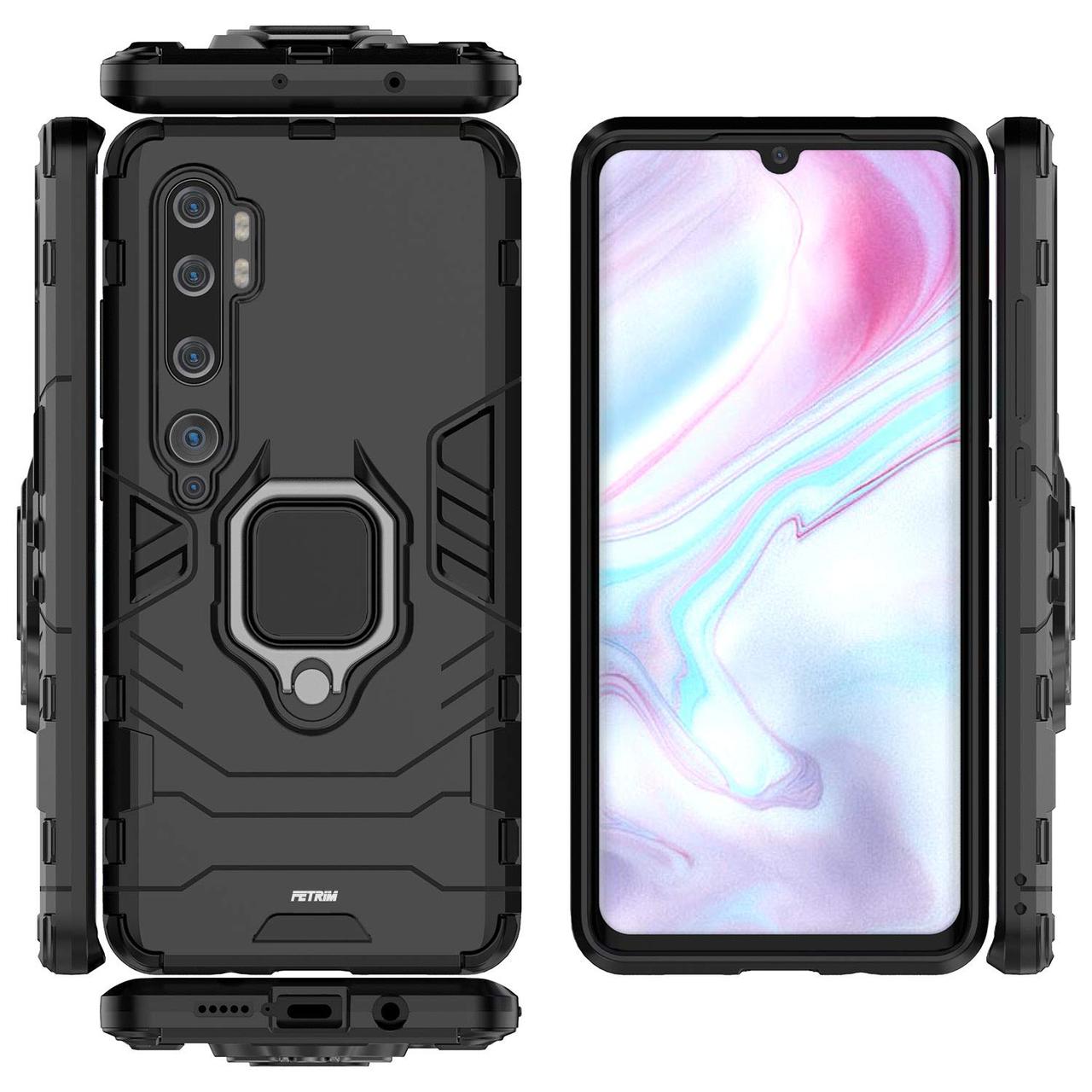 Ударостійкий чохол Transformer Ring for Magnet для Xiaomi Mi Note 10 / Note 10 Pro/CC9 Pro Чорний / Soul Black - фото 3 - id-p1751103386