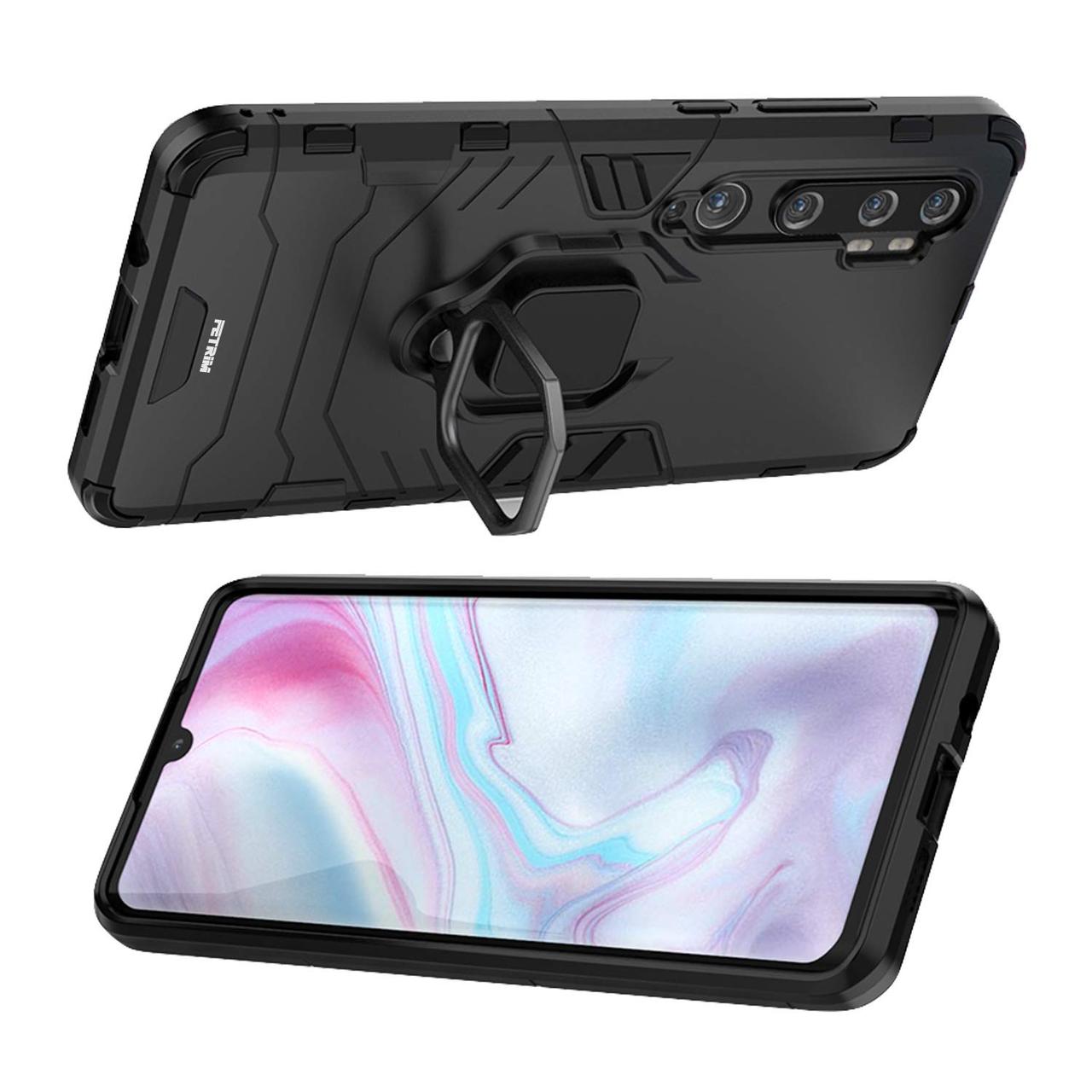 Ударостійкий чохол Transformer Ring for Magnet для Xiaomi Mi Note 10 / Note 10 Pro/CC9 Pro Чорний / Soul Black - фото 6 - id-p1751103386