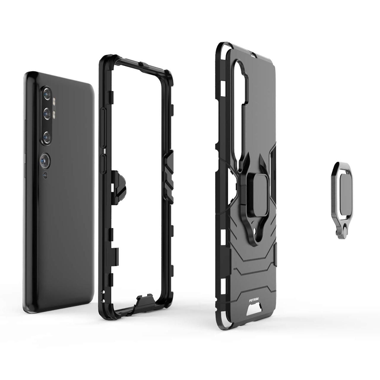 Ударостійкий чохол Transformer Ring for Magnet для Xiaomi Mi Note 10 / Note 10 Pro/CC9 Pro Чорний / Soul Black - фото 7 - id-p1751103386