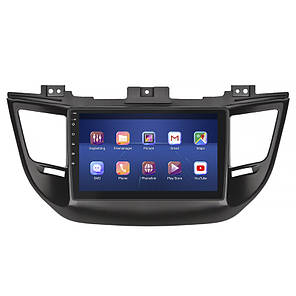 Штатна магнітола Lesko для Hyundai Tucson III 2015-2018 екран 9" 4/64Gb 4G Wi-Fi GPS Top Туксон, фото 3