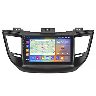 Штатна магнітола Lesko для Hyundai Tucson III 2015-2018 IPS 9" 4/64Gb CarPlay 4G GPS Prime Охолодження Туксон, фото 1