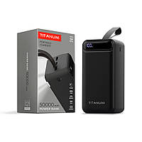 Зарядний пристрій Power bank TITANUM 741 Black 50000mAh чорний