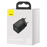 Зарядний пристрій Baseus Super Si QC PD 25W Білий/Чорний