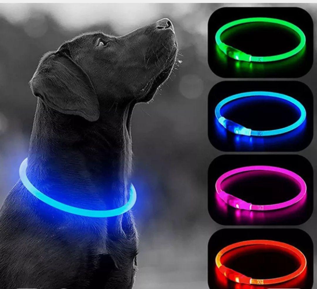 Звивальний LED нашивник для собак USB, фото 1