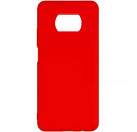 Силиконовый чехол защитный "Original Silicone Case" для Xiaomi Poco X3 красный