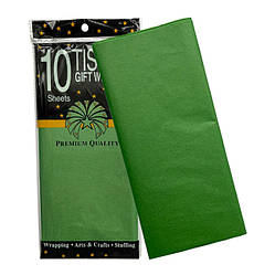 Папір тишею темно-зелений, 10 шт., розмір 65*50 см