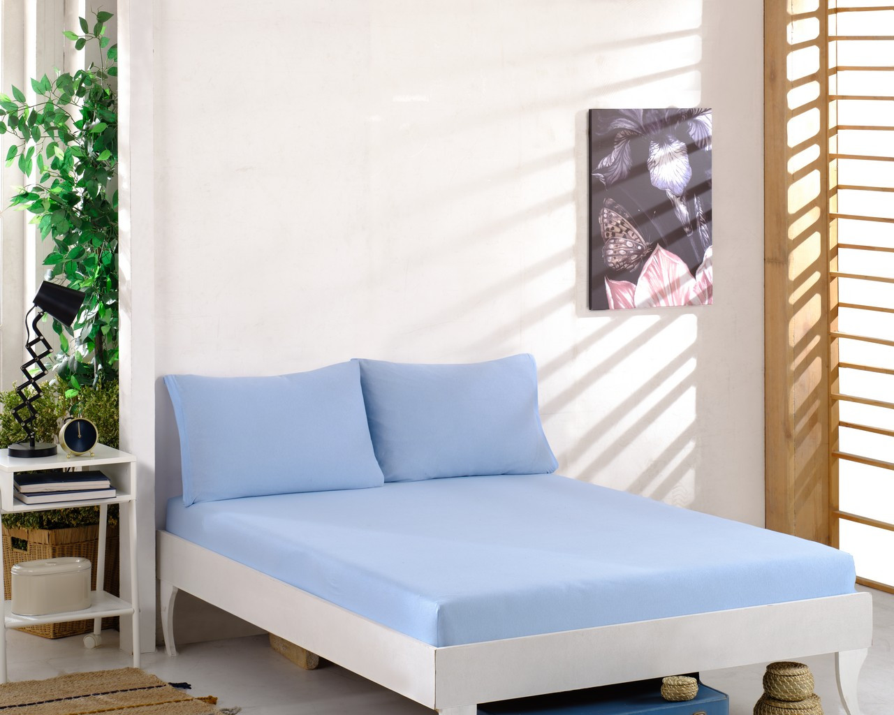 Простирадло на гумці з 2 наволочками трикотажна Туреччина Kayra 180 x 200