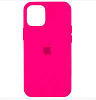 Силиконовый чехол защитный Оригинал велюр Iphone 12 Pro Max Pink Neon