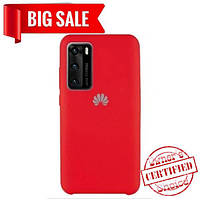 Силиконовый чехол защитный "Original Silicone Case" для Huawei P40 красный