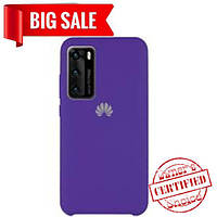 Силиконовый чехол защитный "Original Silicone Case" для Huawei P40 фиолетовый