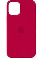 Силиконовый чехол защитный "Original Silicone Case" для Iphone 12 Pro Max rose-red