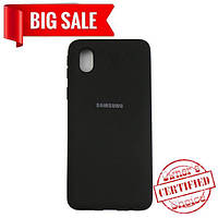 Силиконовый чехол защитный "Original Silicone Case" для Samsung A013 / A01 Core черный