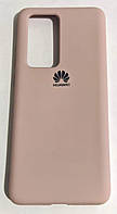 Силиконовый чехол защитный "Original Silicone Case" для Huawei P40 Pro персиковый