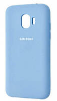 Силиконовый чехол защитный "Original Silicone Case" для Samsung J4 2018 / J400 синий