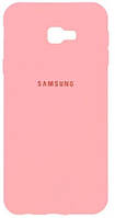 Силиконовый чехол защитный "Original Silicone Case" для Samsung J4 Plus 2018 / J415 / J410 / J4 Core розовый