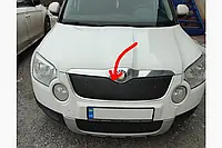 Зимняя накладка на решетку (верхняя, 2009-2013) Матовая Skoda Yeti 2010 - Заглушка радиатора Шкода Йети