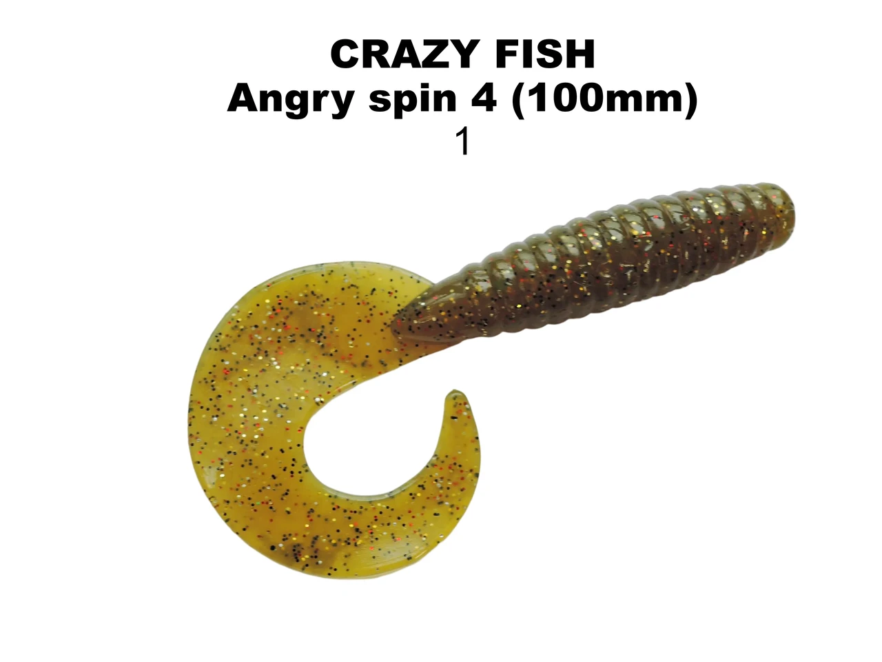 Силіконова приманка Crazy Fish  Angry Spin 4", фото 1